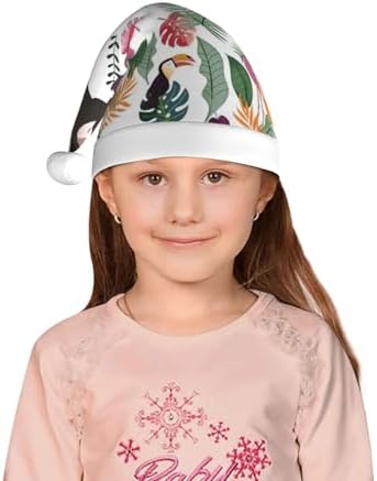 Pink Tropical Sloth Christmas Santa Hat Small