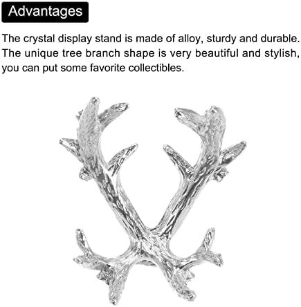 MECCANIXITY Crystal Ball Tree Display Stand 236 Inch White Gold