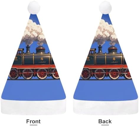 NWGHM Santa Hat Steam Train Clouds Christmas Headwear