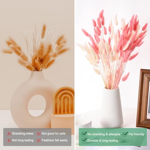 120-Pack Bright Blue Bunny Tail Grass Decor