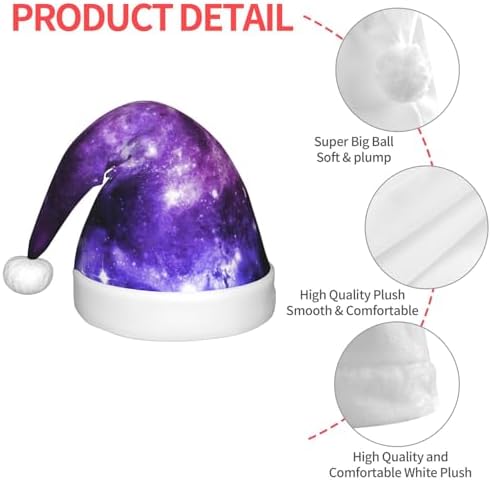 Galaxy Sky Print Christmas Santa Hat Small Size