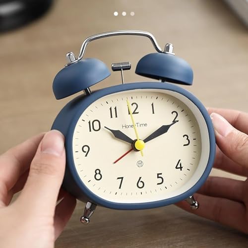 4 Inch Double Bell Alarm Clock with Backlight and Retro Style