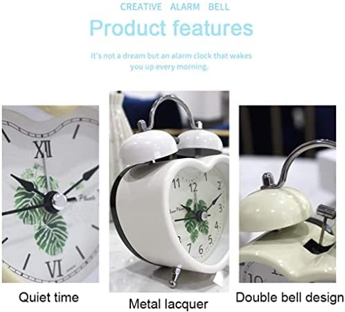 SweetMmj Metal Silent Alarm Clock with Night Light