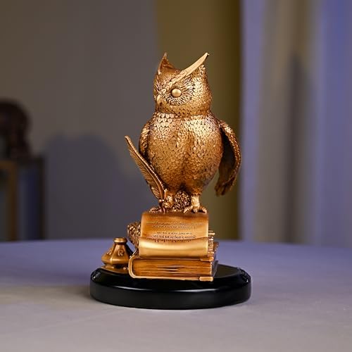 Handmade Owl Statue for Home Decor and Desk