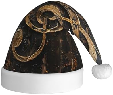 Music Symbol Christmas Santa Hat Plush Funny For Adults Party