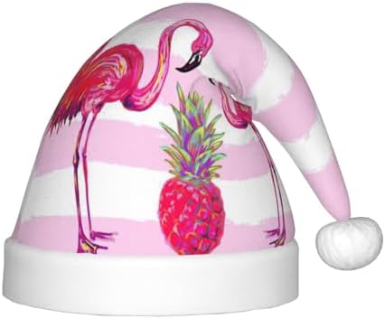 Summer Tropical Flamingo and Pineapple Santa Hat for Christmas