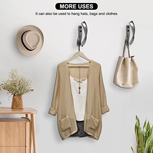 Decorative Curtain Holdbacks Hooks Holders for Drapes Grey