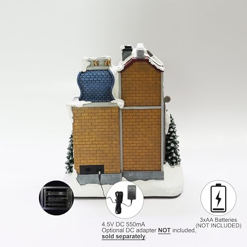 Moments In Time 106 Inch Polyresin Christmas Village with LED Lights and Music