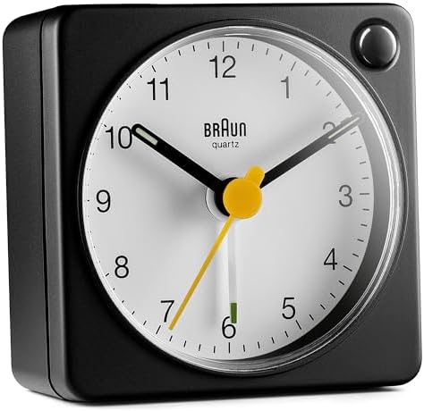 Braun Classic Travel Analogue Alarm Clock with Snooze and Light