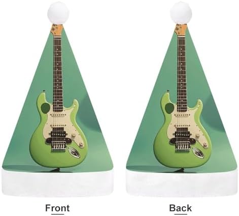 Santa Hat Music Green Christmas Guitar Party Hat