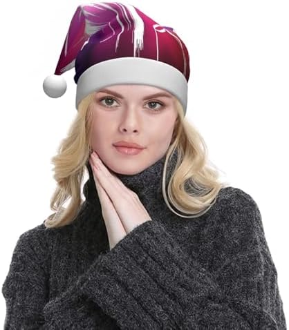 QINZHENG Personalized Santa Hat with Music Notes Design