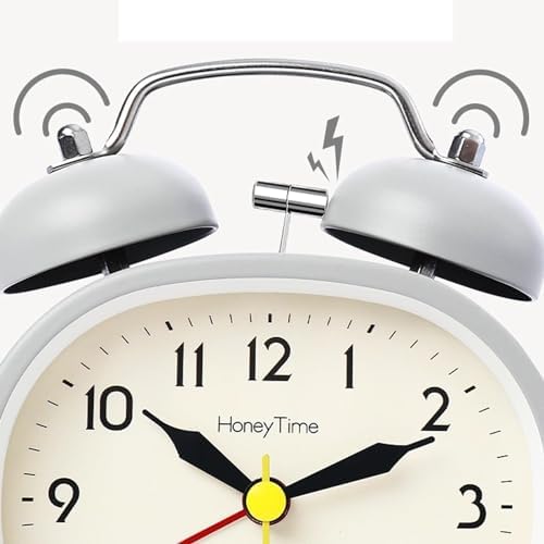 4 Inch Double Bell Alarm Clock with Backlight and Retro Style