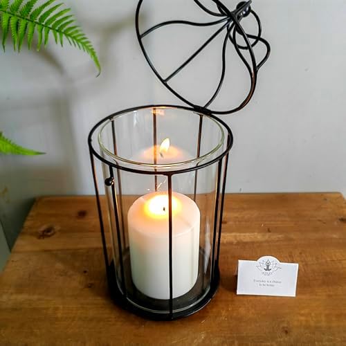 Hosley Set of 2 Clear Glass Hurricane Candle Holders