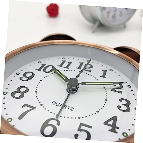 Ciieeo Metallic Silent Luminous Double Bells Alarm Clock Classic Desktop Clock