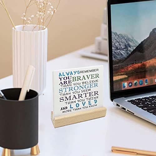 Polilike Funny Closed Door Ceramic Table Sign with Wood Stand