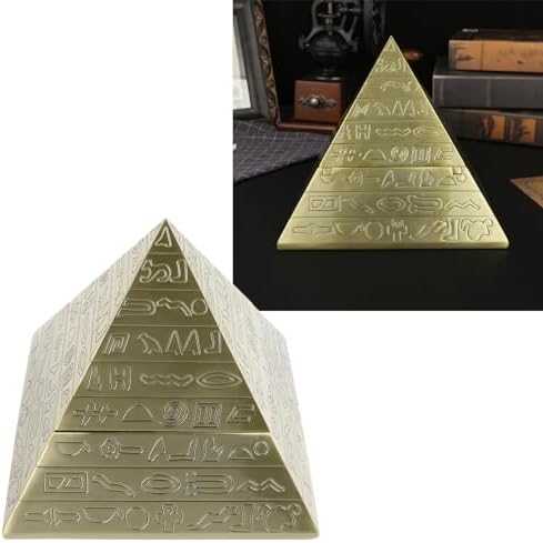 Zerodis Metal Pyramid Ashtray with Cover Windproof Small