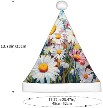 Summer Floral Daisies Christmas Santa Hat Small Plush