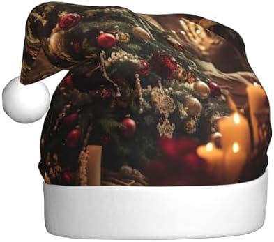 QINZHENG Personalized Santa Hat with Christmas Tree Print