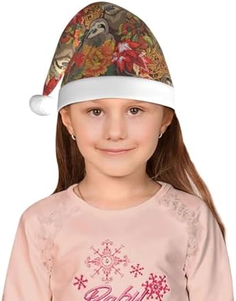 Funny Sloths Christmas Santa Hat Small Size Party Gift