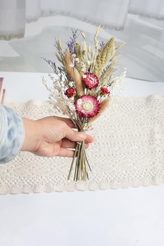 Dried Flower Bouquet with Ceramic Vase for Weddings