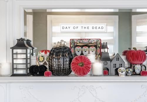 Boston International Halloween Village Black Metal House Tabletop Decoration