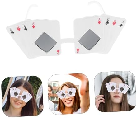 2pcs Poker Themed Sunglasses for Party Fun