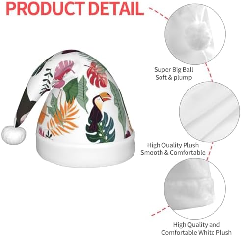 Pink Tropical Sloth Christmas Santa Hat Small