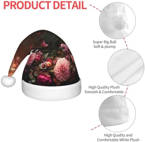 Garlands Nice Flowers Print Christmas Santa Hat Small Size
