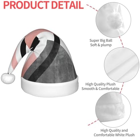 Abstract Triangle Striped Christmas Santa Hat Small Size