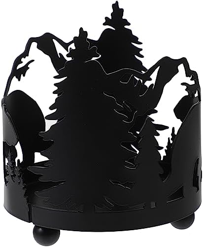 LOGOFUN Christmas Tree Candle Holder Metal Decor