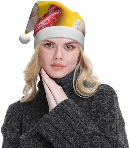Qin Zheng Personalized Santa Hat with Doughnut Print
