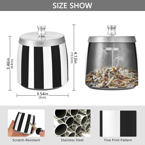 Stainless Steel Windproof Ash Tray for Outdoor Use