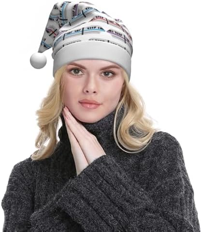 QINZHENG Monorail Train Santa Hat Personalized Christmas Headwear