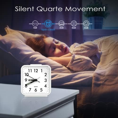 Loud Alarm Clock with Night Light and Snooze