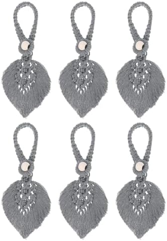 Uxcell 6 Pack Tassel Curtain Tiebacks Gray