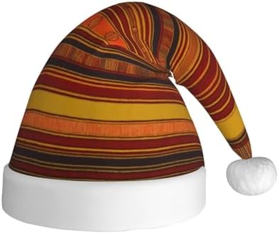 Native American Pattern Christmas Santa Hat Plush for Adults