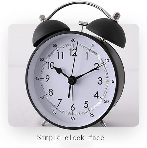 Loud Double Bell Alarm Clock with Silent Movement