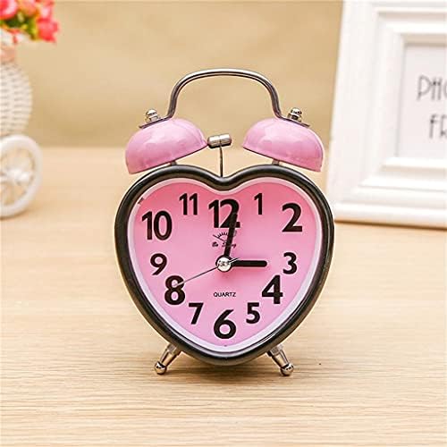 Heart Shape Double Bell Alarm Clock with Nightlight