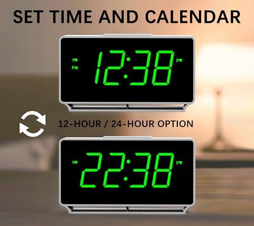 iTOMA Dual Alarm Clock with Snooze and Night Light