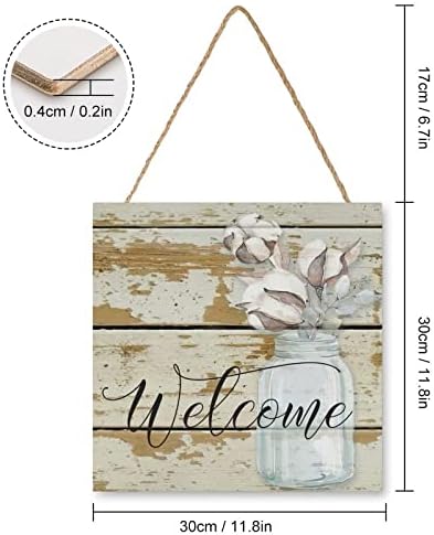 Rustic Wood Sign 12x12 Inch Decorative Wall Art