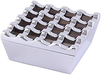 Vintage Metal Cigar Ashtray with 16 Grids