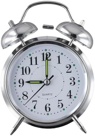Classic Double Bell Alarm Clock with Luminous Hands