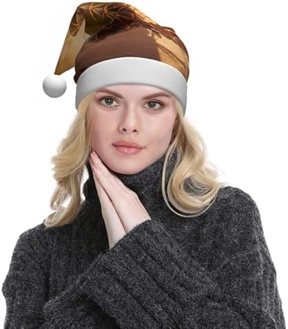 Qin Zheng Desert Cactus Print Santa Hat for Women