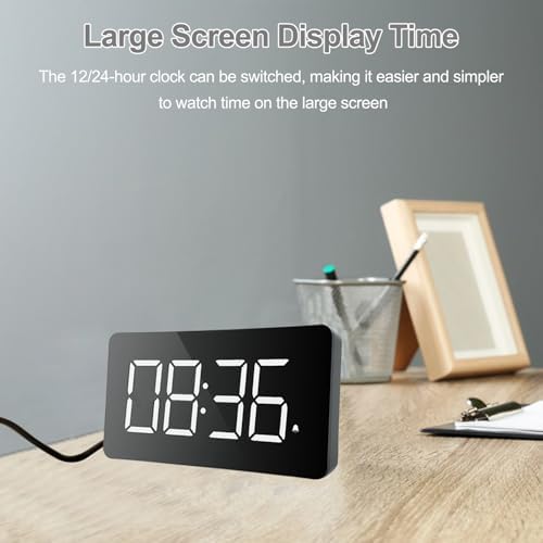 JUSTUP Table Digital Alarm Clock with Dual Alarm and Night Light