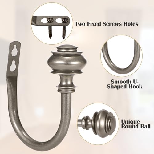 Sumnacon Set of 2 Decorative Curtain Holdbacks