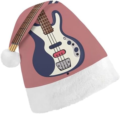 Santa Hat Guitar Bass Music Musical Instruments Christmas Headwear
