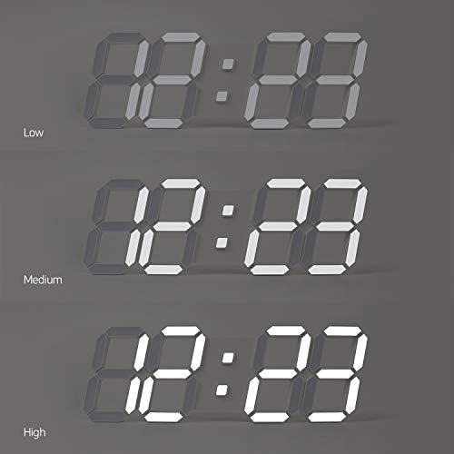 Mooas 3D Pure Slim L LED Clock with Remote Control