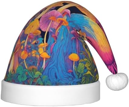 Mushroom Print Christmas Santa Hat Small Size
