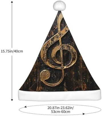Music Symbol Christmas Santa Hat Plush Funny For Adults Party