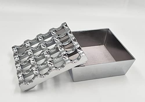 Vintage Metal Cigar Ashtray with 16 Grids